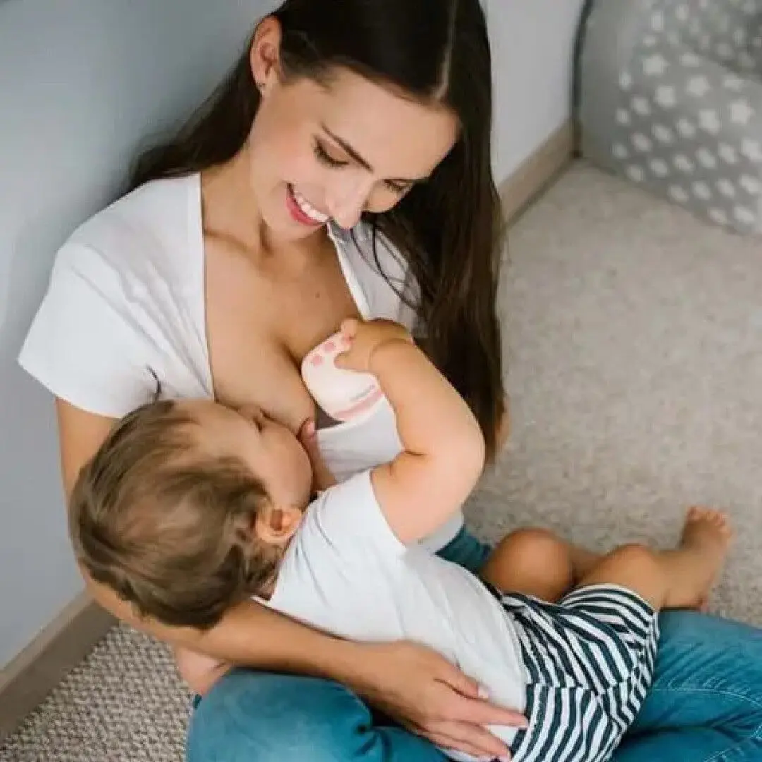 Pompa de san dubla cu acumulator Babyono Twinny 1002 (Pink)