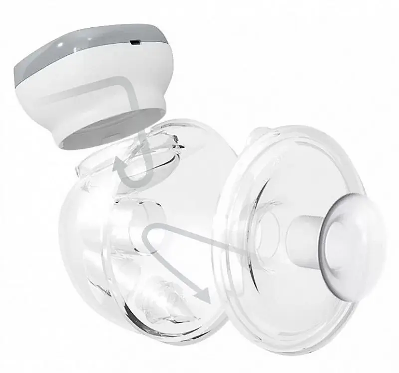 Электрический молокоотсос BabyOno Shelly 1000 (Gray/White)