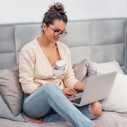 Электрический молокоотсос BabyOno Shelly 1000 (Gray/White) Thumb