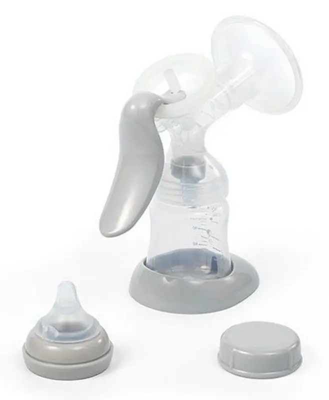 Pompa manuala pentru san BabyOno Anatomy Med 1484 (Transparent/Gray) - 2