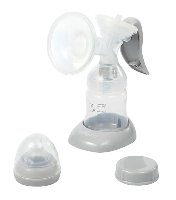 Pompa manuala pentru san BabyOno Anatomy Med 1484 (Transparent/Gray)