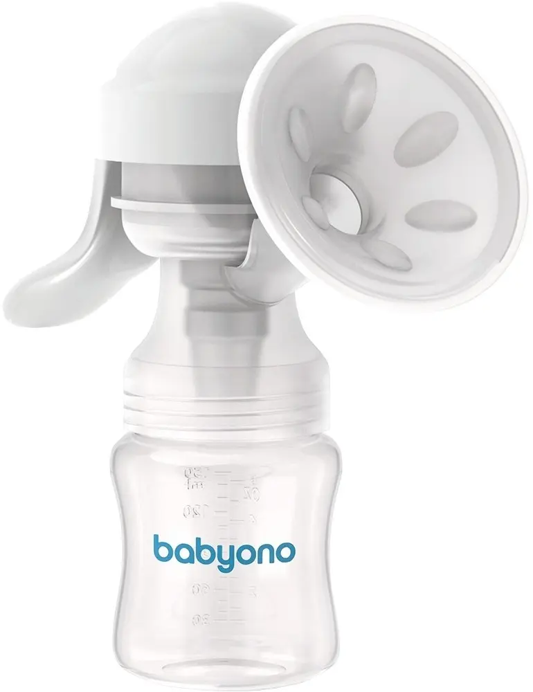 Ручной молокоотсос BabyOno Anatomy (White/Grey)