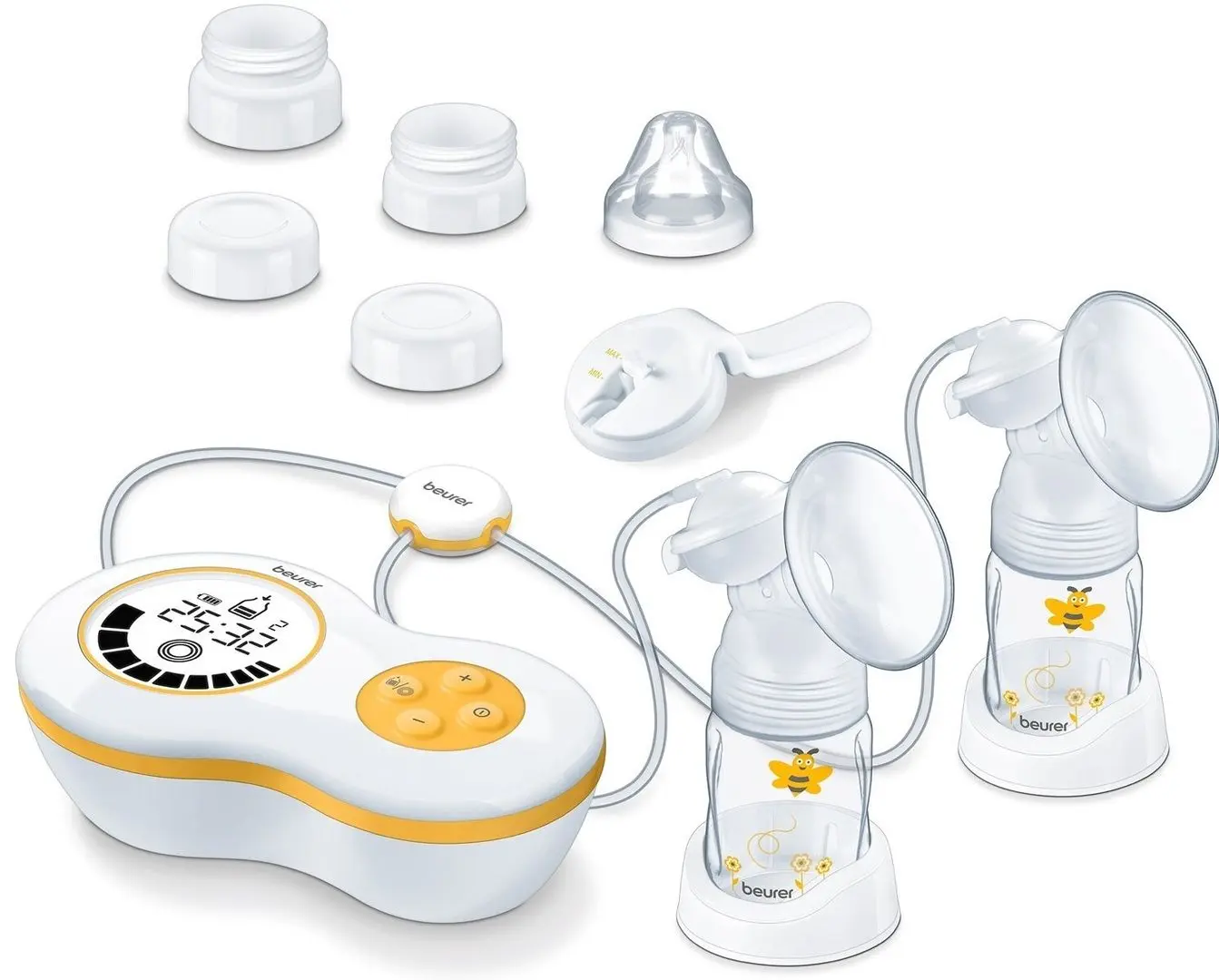 Электрический двойной молокоотсос Beurer Babycare Dual BY70 (White/Yellow) - 2