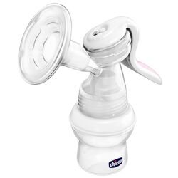 Pompa manuala pentru san + tampoane pentru sâni Chicco Natural Feeling (White) Thumb