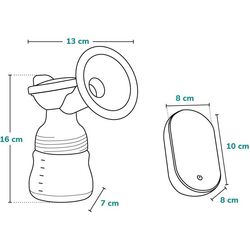 Pompa pentru san electrica Lionelo Fidi Go (Grey Stone) Thumb