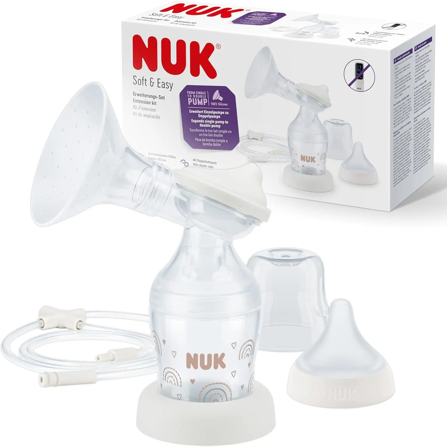 Набор аксессуаров для молокоотсоса Nuk Soft&Easy Extension Kit (White) - 5