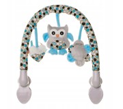 Arc cu jucarii 4Baby OB12 P&E Plush Arch Owl (Grey)