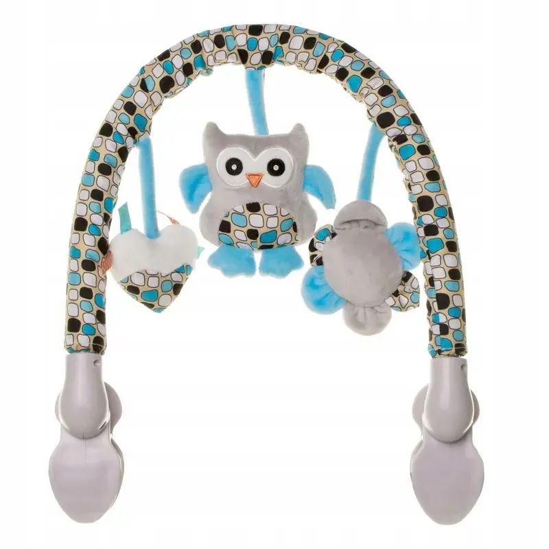 Arc cu jucarii 4Baby OB12 P&E Plush Arch Owl (Grey)