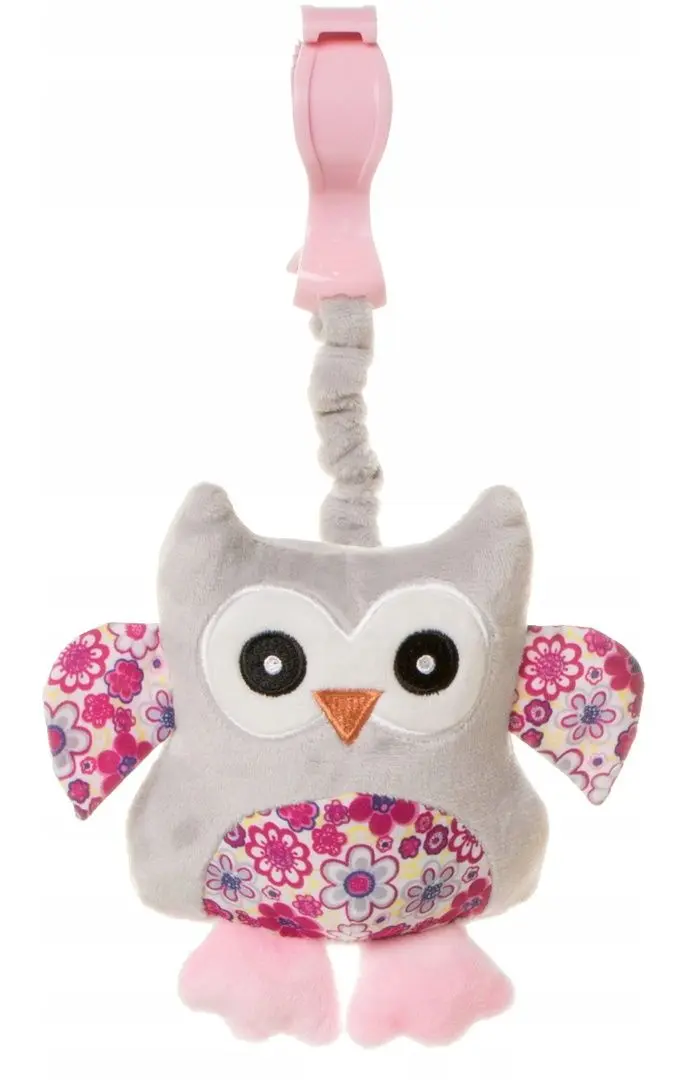 Arc cu jucarii 4Baby OP12 P&E Plush Arch Owl (Pink/Grey)