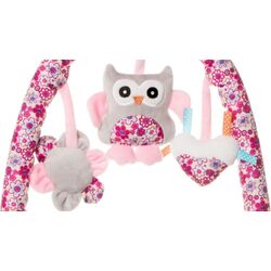Arc cu jucarii 4Baby OP12 P&E Plush Arch Owl (Pink/Grey) Thumb