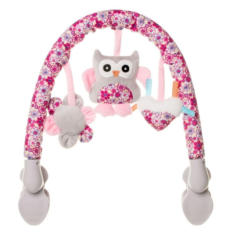 Дуга с игрушками 4Baby OP12 P&E Plush Arch Owl (Pink/Grey)