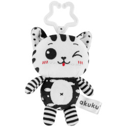 Игрушка для колясок и кроваток Akuku Cat A0658 (Black/White)