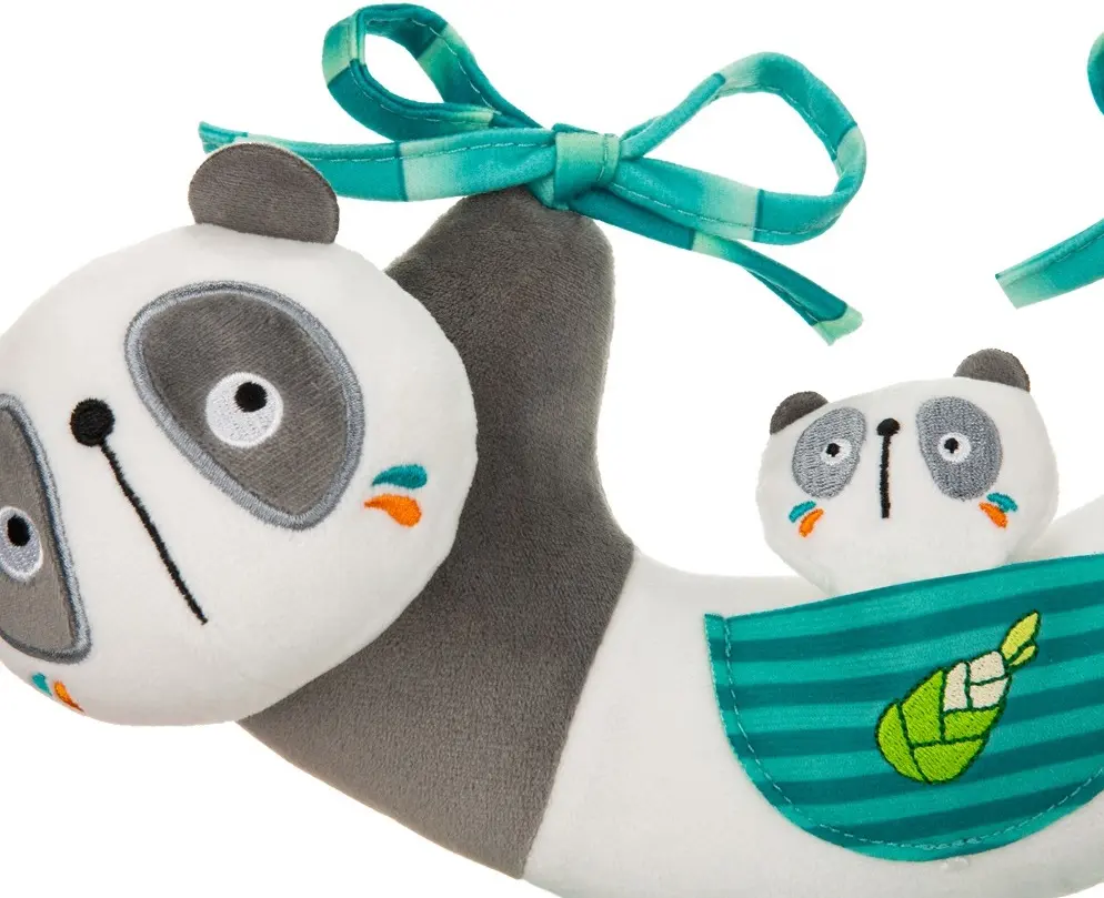 Jucarie pentru carucioare si patuturi Akuku Panda A0702 (Grey/White) - 2