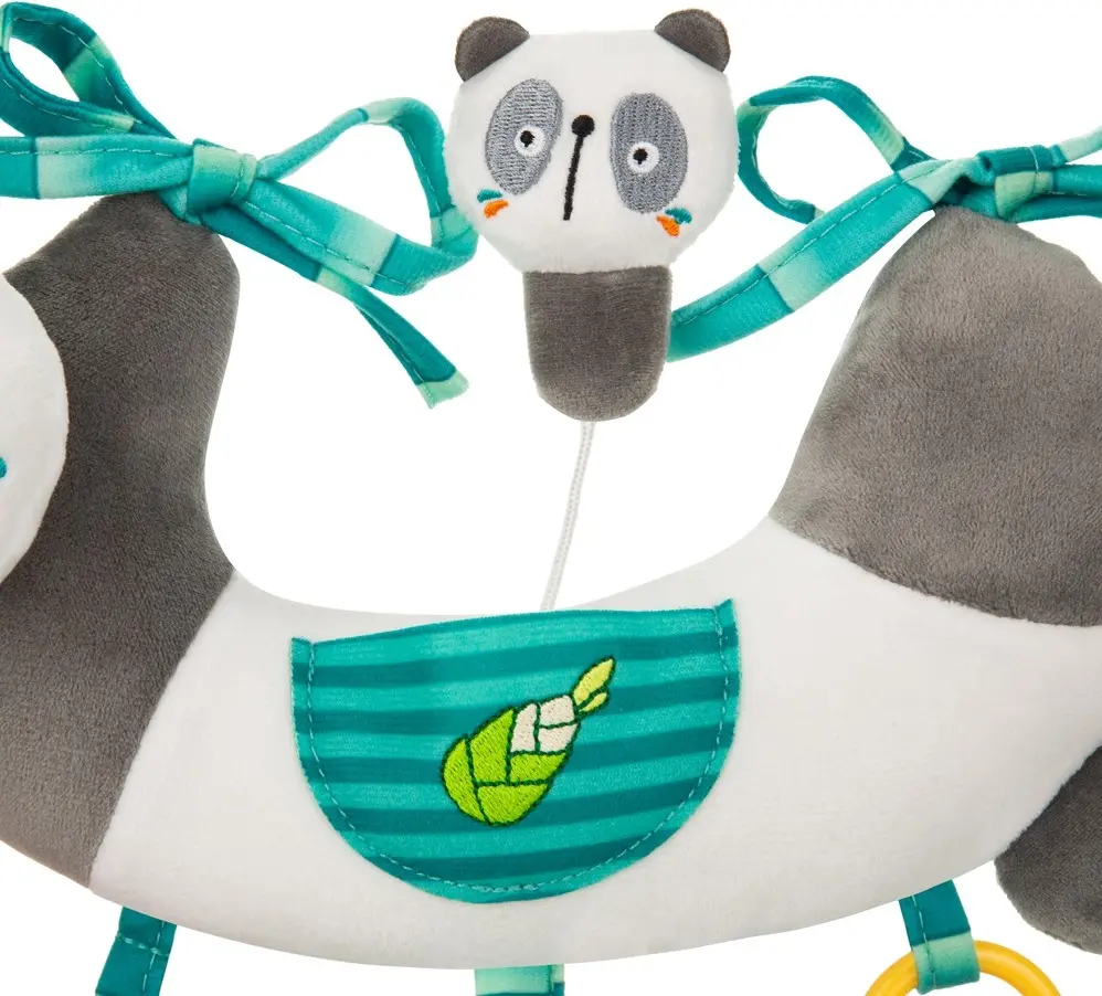 Jucarie pentru carucioare si patuturi Akuku Panda A0702 (Grey/White) - 3