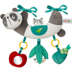 Jucarie pentru carucioare si patuturi Akuku Panda A0702 (Grey/White)