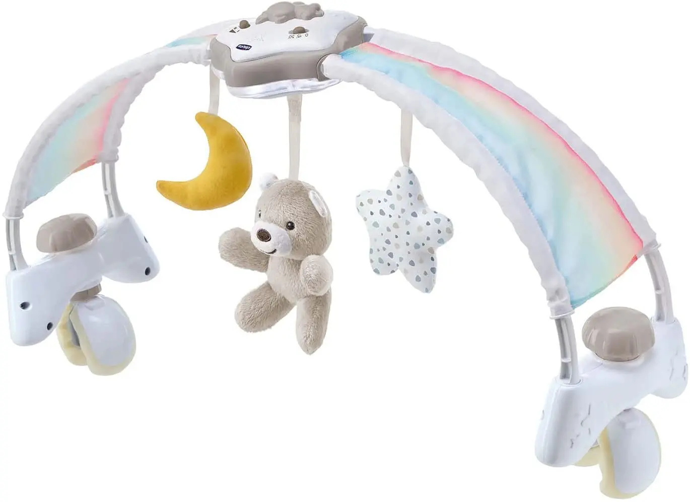 Mobil muzical cu proiector Chicco Rainbow Sky (White/Beige)