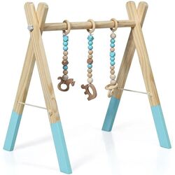 Подставка с навесными игрушками Costway BB5494GN (Wood/Blue) Thumb