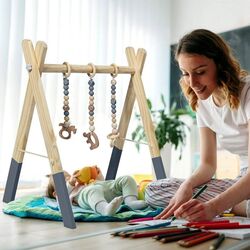 Подставка с навесными игрушками Costway BB5494HS (Wood/Grey) Thumb