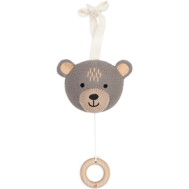 Jucarie muzicala pentru patut Jollein Animals Bear (Grey)