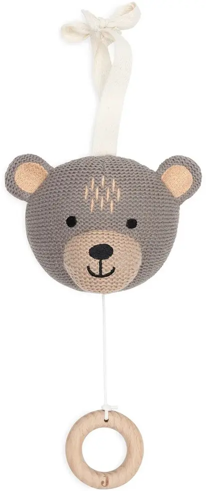 Jucarie muzicala pentru patut Jollein Animals Bear (Grey)