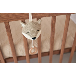 Jucarie muzicala pentru patut Jollein Animals Fox (Grey) Thumb