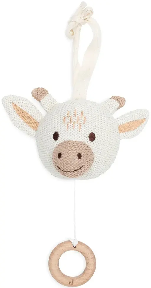 Jucarie muzicala pentru patut Jollein Animals Giraffe (White) - 2