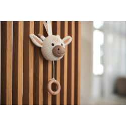 Jucarie muzicala pentru patut Jollein Animals Giraffe (White) Thumb