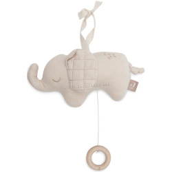 Jucarie muzicala pentru patut Jollein Elephant Tales (Grey)