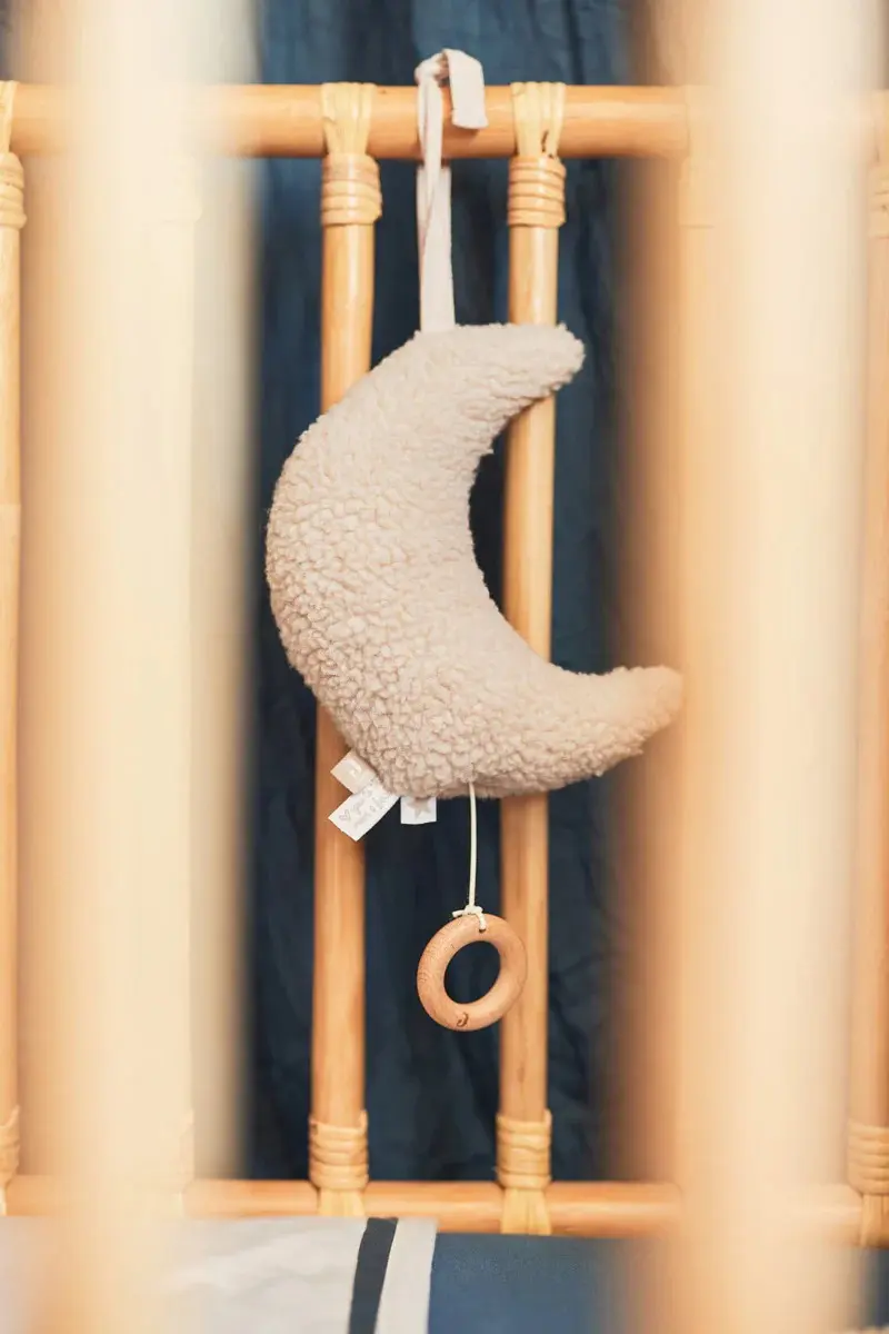 Jucarie muzicala pentru patut Jollein Moon (Nougat) - 3