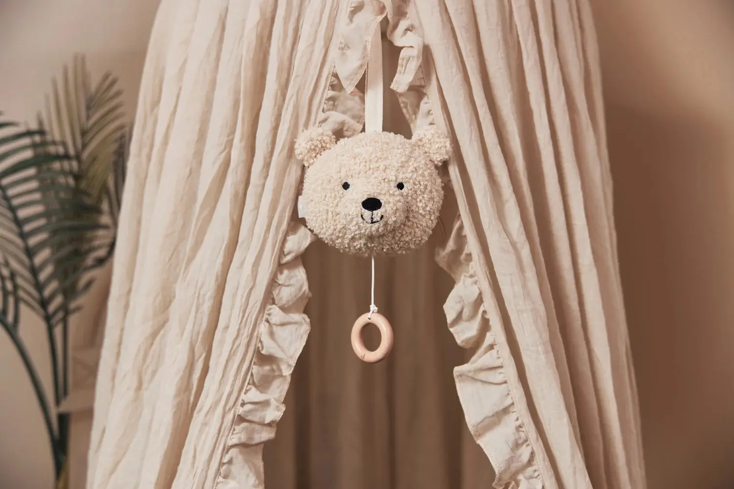 Музыкальная игрушка для кроватки Jollein Teddy Bear (Naturel) - 3