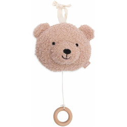 Jucarie muzicala pentru patut Jollein Teddy Bear (Wild Rose)