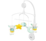 Carusel muzical Kikka Boo Elephant Time (White/Yellow)