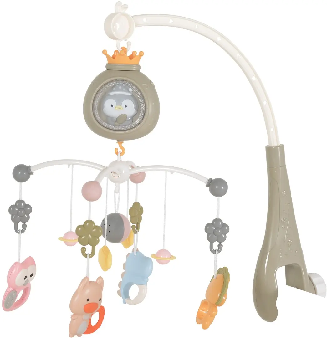 Carusel muzical Moni Penguin (Grey)