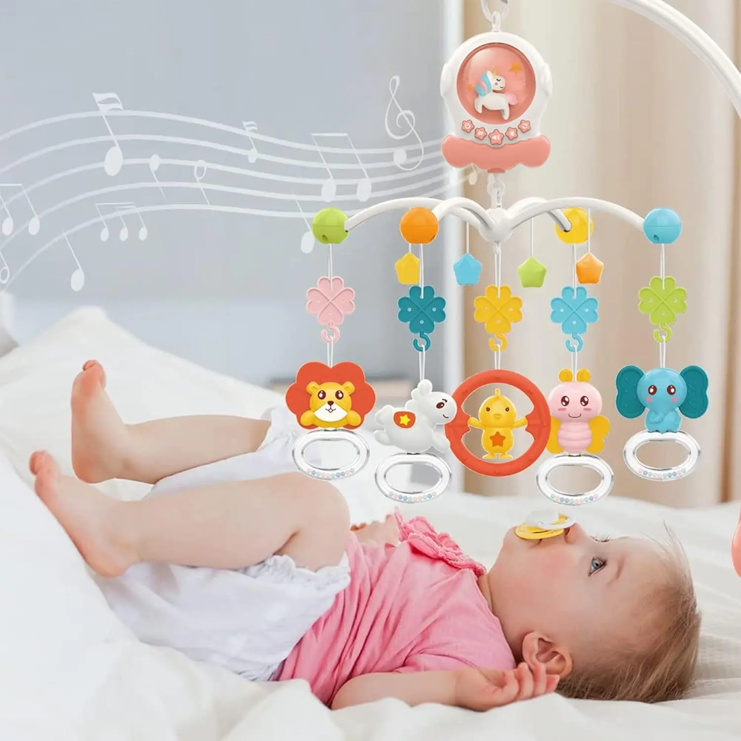 Carusel muzical Noriel Bebe INT6207 (Pink)