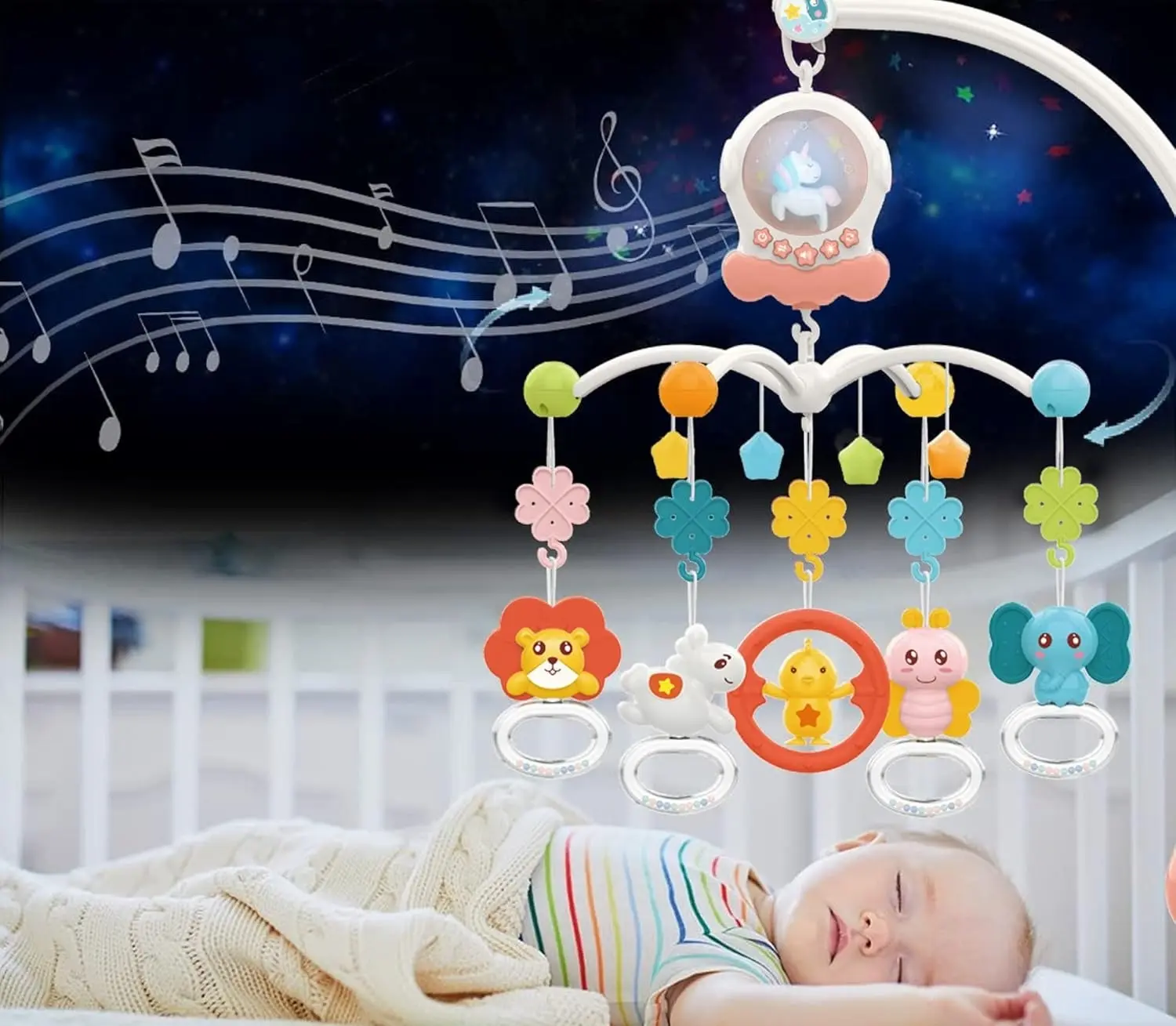 Carusel muzical Noriel Bebe INT6207 (Pink)