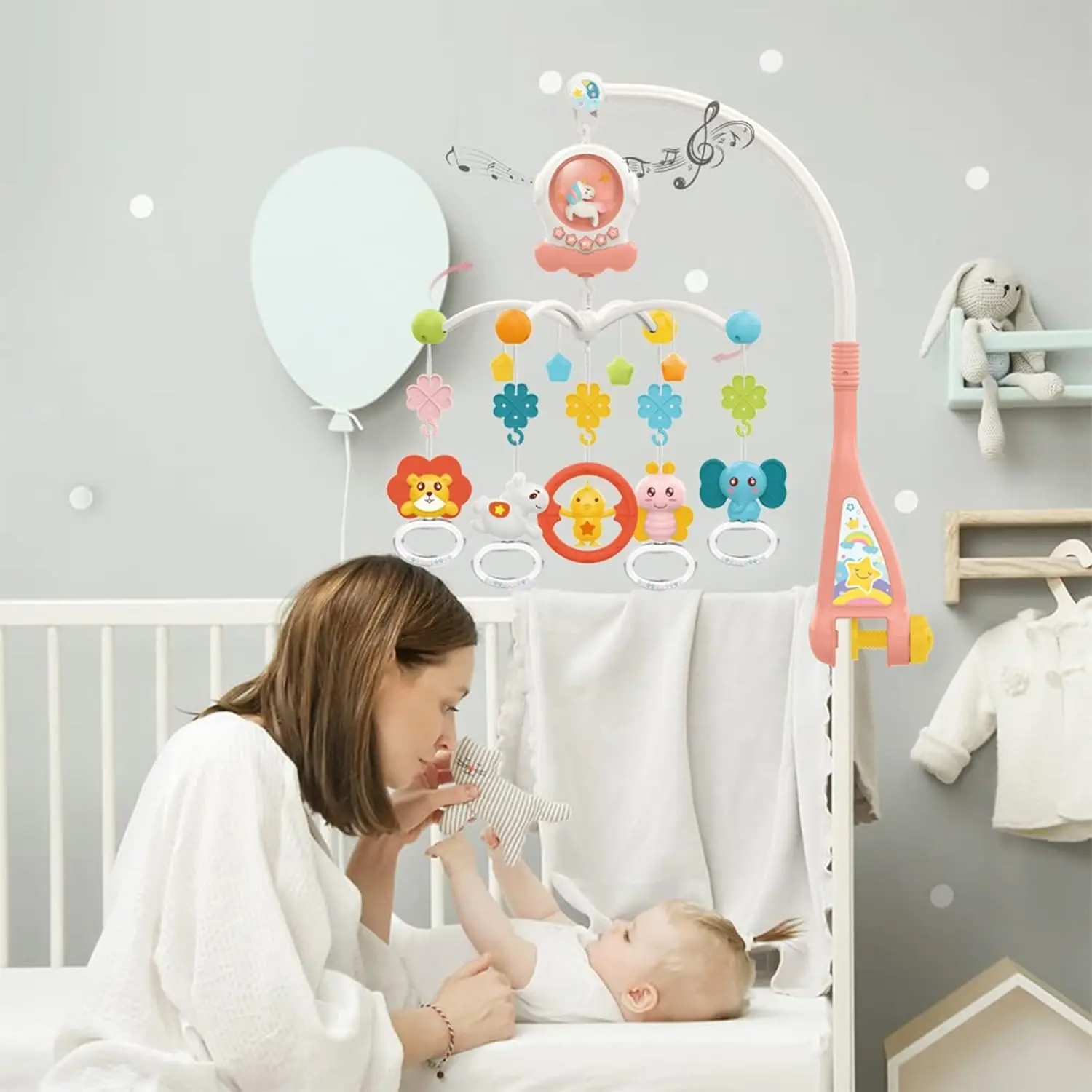 Carusel muzical Noriel Bebe INT6207 (Pink)