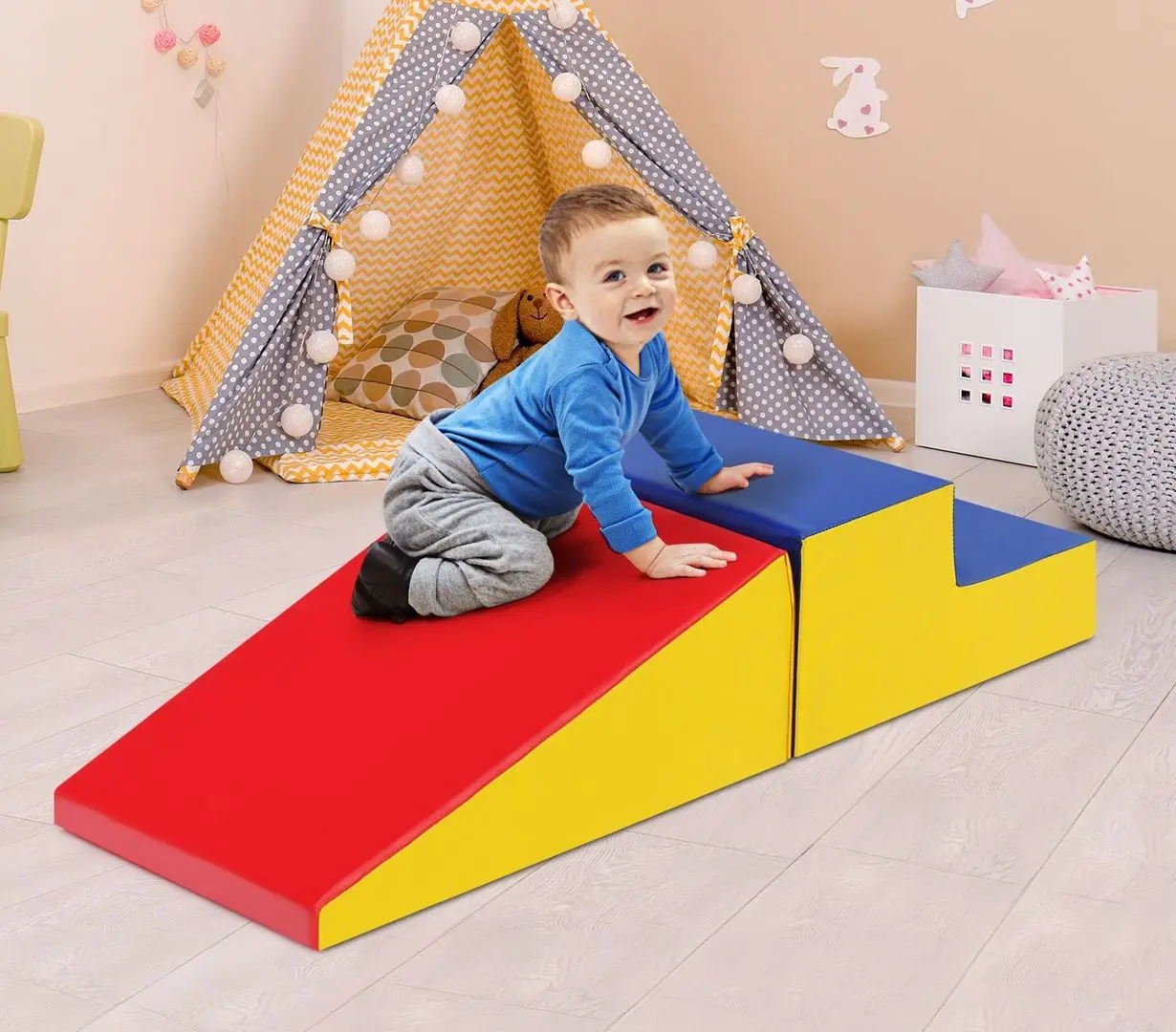 Set module de joaca Soft Play Costway SP37330BL (Red/Blue/Yellow)