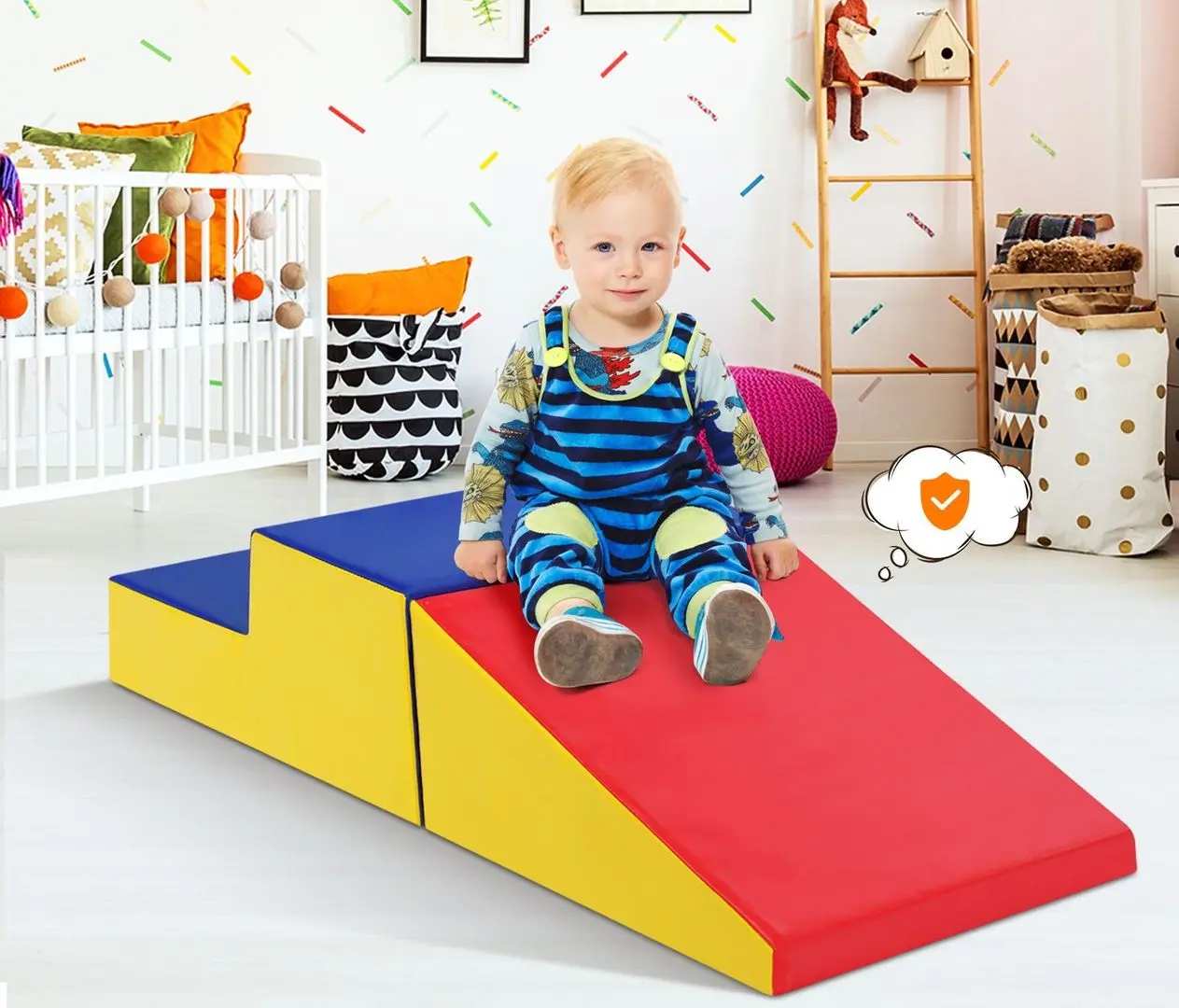 Set module de joaca Soft Play Costway SP37330BL (Red/Blue/Yellow)