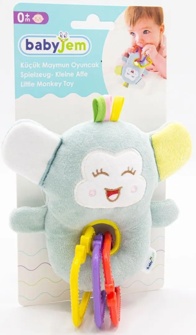 Мягкая игрушка BabyJem Little Monkey ART-693 (Blue) - 2
