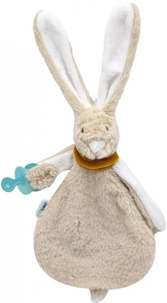 Мягкая игрушка с системой крепления пустышки BabyJem Rabbit Art-813 (Stone) - 2