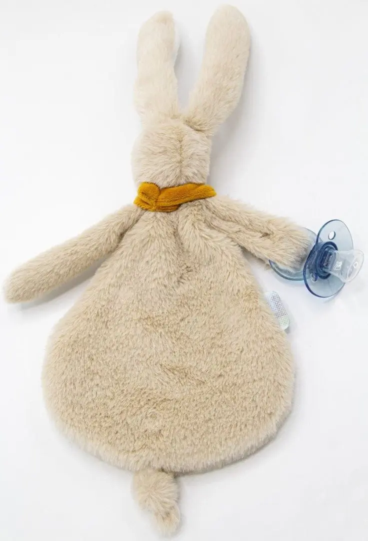 Мягкая игрушка с системой крепления пустышки BabyJem Rabbit Art-813 (Stone) - 3