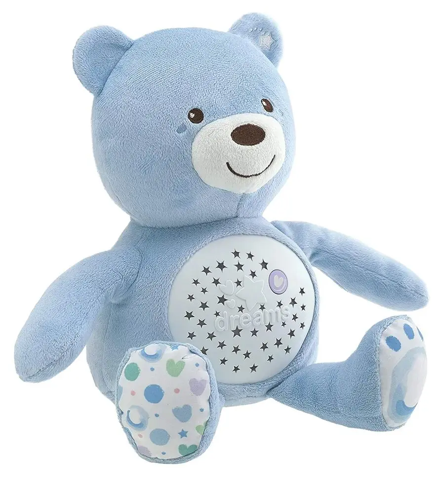 Музыкальная мягкая игрушка с ночником Chicco First Dreams Baby Bear (Blue) - 2