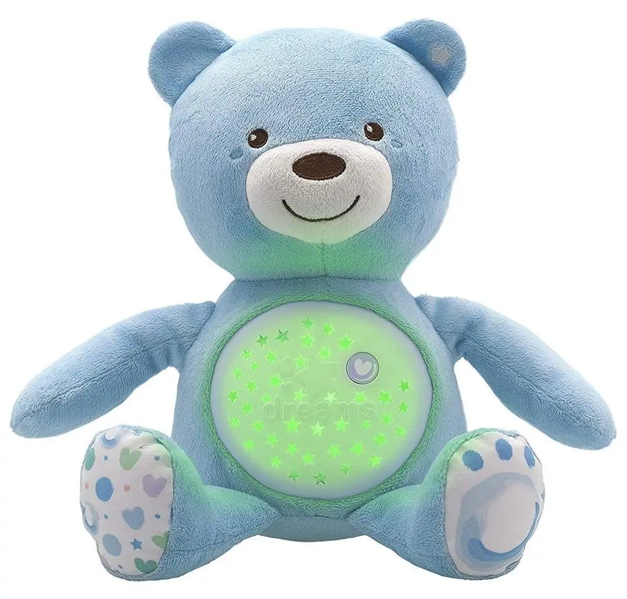 Музыкальная мягкая игрушка с ночником Chicco First Dreams Baby Bear (Blue)