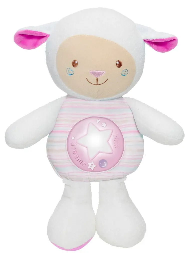 Музыкальная мягкая игрушка с ночником Chicco First Dreams Lullaby Sheep (White/Pink) - 2