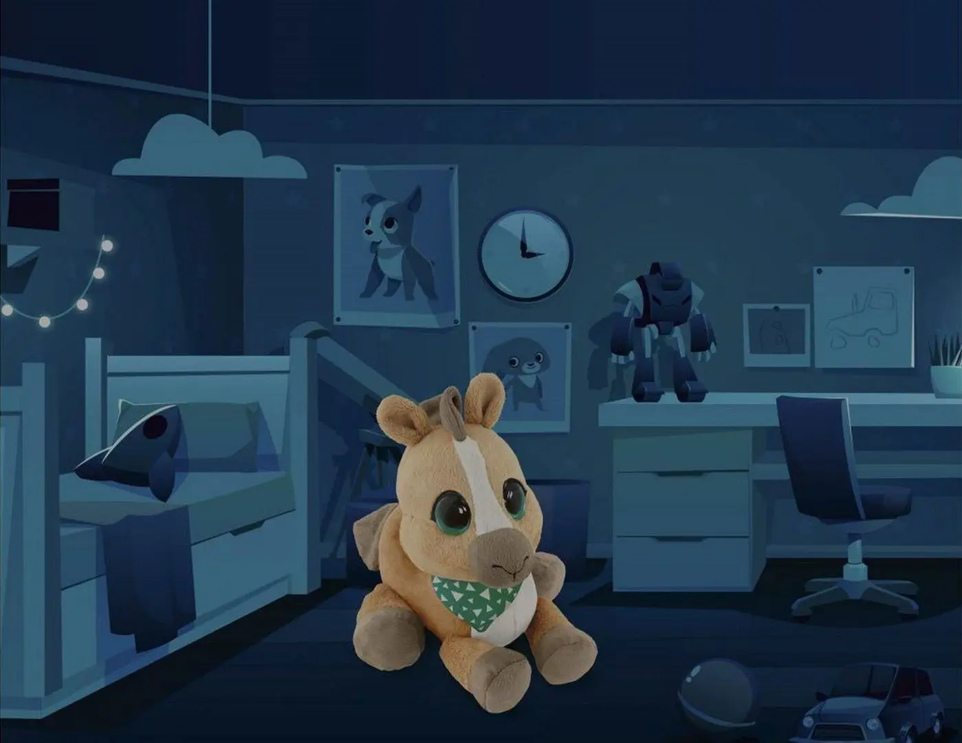 Мягкая игрушка Chicco Wow Pets Pony (Beige/Grey) - 6