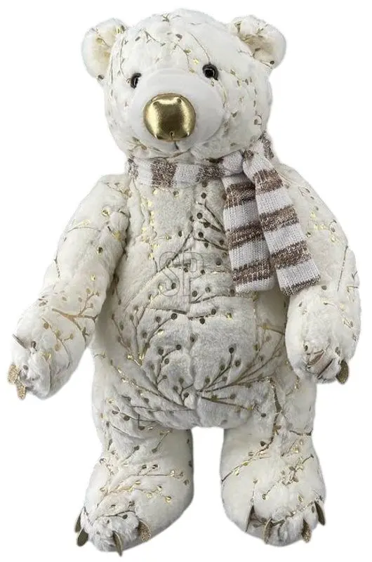 Jucarie moale Christmas 12766 60cm (White/Gold)