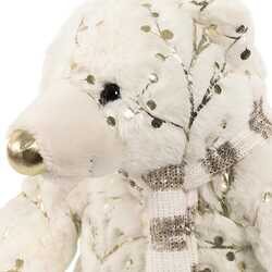Jucarie moale Christmas Bear 12764 45cm (White/Gold) Thumb