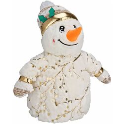 Jucarie moale Christmas Snowman 12895 30cm (White/Gold) Thumb