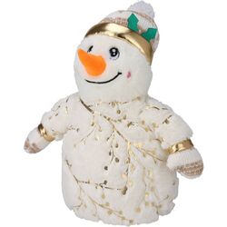 Jucarie moale Christmas Snowman 16082 38cm (White/Gold)