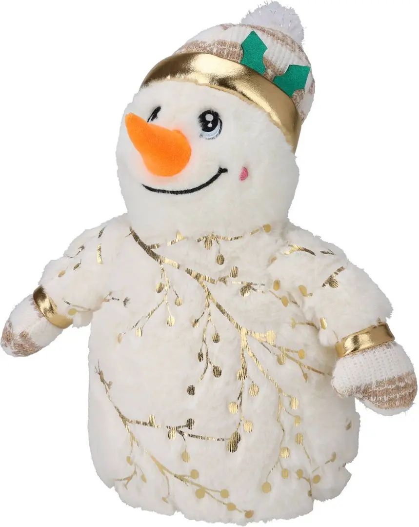 Jucarie moale Christmas Snowman 16082 38cm (White/Gold)